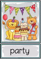 Vorschau - Bildkarten - At the Party - Picture + Word Cards - Seite 1