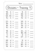 Vorschau - Arbeitsblätter - 3 x ausfüllbares PDF-Arbeitsblatt: Division Klasse 2 mit Lösungsblättern - Seite 2