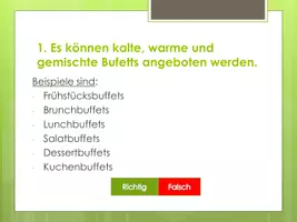 Vorschau - Arbeitsblätter - Buffets gestalten interaktives Quiz & Lernaufgabe - Seite 3