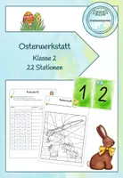 Vorschau - Arbeitsblätter - Osterwerkstatt - Klasse 2 (22 Stationen) - Deckblatt
