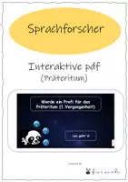 Vorschau - Präsentationen/Tafelbilder - Interaktive Übung zum Präteritum - Deckblatt