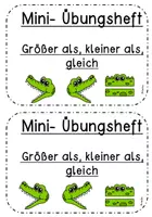 Vorschau - Arbeitsblätter - Mini-Heft Mathe Klasse 1: größer, kleiner, gleich - Seite 1
