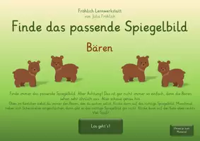 Vorschau - Spiele - Konzentrationsübung - Spiegelbild finden - Bären - Seite 1