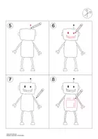 Vorschau - Arbeitsblätter - Roboter zeichnen in 8 Schritten - Seite 3
