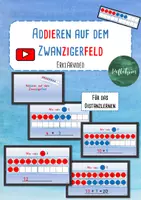Vorschau - Fördermaterial/Inklusion - Addieren auf dem Zwanzigerfeld - Erklärvideo - Mathe - Klasse 1 - für das DIstanzlernen geeignet - Deckblatt