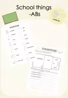 Vorschau - Arbeitsblätter - School things - Arbeitsblätter - Deckblatt