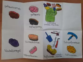 Vorschau - Mal- und Bastelvorlagen - Faltbuch Pferde-Putzkasten - Seite 3