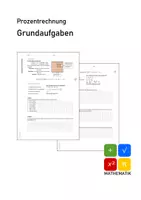 Vorschau - Arbeitsblätter - Selbstlernmaterial: Grundaufgaben Prozentrechnung - Deckblatt