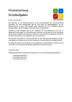 Vorschau - Arbeitsblätter - Selbstlernmaterial: Grundaufgaben Prozentrechnung - Seite 1