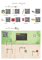 Vorschau - Arbeitsblätter - Einführung / Übung School Things Distanzunterricht / QR Codes - 1./2. Klasse - Seite 2