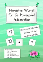 Vorschau - Interaktives Material - Interaktive Würfel Zahlen - zum Einfügen in Powerpoint Präsentationen - Deckblatt