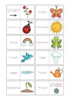 Vorschau - Arbeitsblätter - Bundle - 2 x Domino Frühling je 6fach differenziert - Anlaute / Silben / Wörter / Sätze - Seite 3