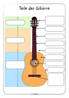 Vorschau - Arbeitsblätter - GITARRE 🎸 Teile der GITARRE | Arbeitsblätter | Puzzle | Rätsel - Seite 3