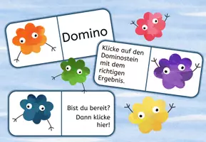 Vorschau - Spiele - interaktive Dominos - Zahlenraum bis 100 - Seite 1