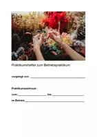 Vorschau - Arbeitsblätter - Praktikumsmappe für ein Betriebspraktikum (sprachsensibel) - Deckblatt