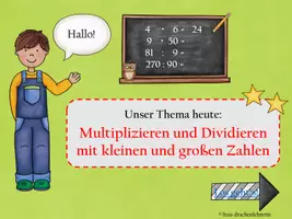 Vorschau - Spiele - Interaktive PDF: Multiplizieren und Dividieren mit kleinen und großen Zahlen - Seite 1