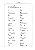 Vorschau - Arbeitsblätter - Ausfüllbare PDF: Arbeitsblatt "tz oder z?" inklusive Lösungsblatt für´s Homeschooling - Deckblatt