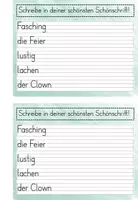 Vorschau - Arbeitsblätter - Faschingsmini / Karnevalsmini - Übungsheft Deutsch 1/2 - Seite 2