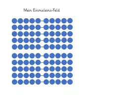 Vorschau - Arbeitsblätter - Einmaleins-Feld zum anschaulichen Üben des Einmaleins - Seite 1