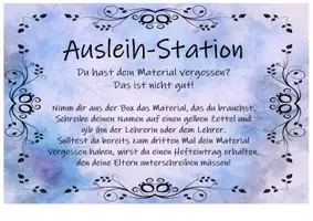 Vorschau - Poster - Schild für eine Ausleih-Station - Seite 1