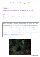 Vorschau - Arbeitsblätter - Eine Gruselgeschichte weiterschreiben (differenziert) - Seite 1