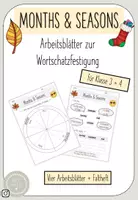 Vorschau - Arbeitsblätter - Months & Seasons - Arbeitsblätter: Seasons of the year - Deckblatt