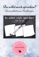 Vorschau - Mal- und Bastelvorlagen - Du willst mich sprechen? Sprechzeitentafel - Deckblatt