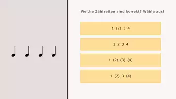 Vorschau - Interaktives Material - Musik: Rhythmus - Quiz leicht (Zählzeiten) interaktive PDF - Seite 2