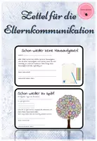 Vorschau - Merkblätter - Zettel für die Elternkommunikation - Deckblatt
