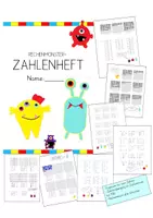 Vorschau - Arbeitsblätter - Zahlenheft Rechenmonster -Ergänzen bis zum Zehner ZR 100 - Deckblatt