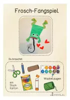 Vorschau - Mal- und Bastelvorlagen - Anleitung Klopapiertier Frosch Fangspiel - Deckblatt