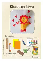 Vorschau - Mal- und Bastelvorlagen - Anleitung Klopapiertier Löwe - Deckblatt