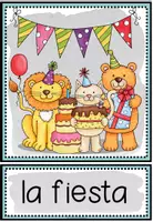 Vorschau - Bildkarten - LA FIESTA (Party) - Bild- und Wortkarten (Spanisch) - Seite 1