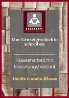 Vorschau - Test - Gruselgeschichte schreiben - Klassenarbeit mit Bewertungsbogen - Deckblatt