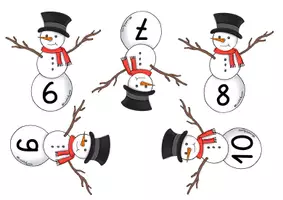 Vorschau - Arbeitsblätter - Sparpaket Zahlenfolgen ZR 10 & ZR 20 "Schneemann" - Seite 3