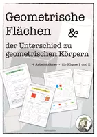 Vorschau - Arbeitsblätter - Geometrische Flächen und geometrische Körper - Deckblatt