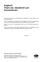 Vorschau - Mal- und Bastelvorlagen - This is me! - Steckbrief auf Englisch - Kennenlernen und sich vorstellen - Seite 1