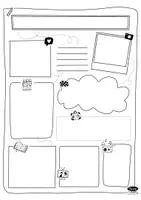Vorschau - Mal- und Bastelvorlagen - This is me! - Steckbrief auf Englisch - Kennenlernen und sich vorstellen - Seite 3