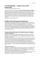 Vorschau - Text - Gute Beziehungen – weniger stören, mehr Kooperation - Deckblatt