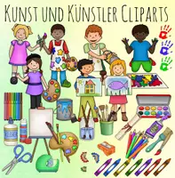 Vorschau - selbst erstellte Cliparts/Grafiken - Cliparts: Kunst und kleine Künstler - Deckblatt
