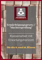Vorschau - Test - Ermächtigungsgesetz / "Machtergreifung" - Klassenarbeit mit Erwartungshorizont - Rede Otto Wels' - Deckblatt