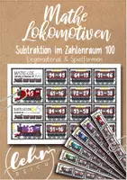 Vorschau - Unterrichtsreihen - Mathelokomotiven Subtraktion Zahlenraum 100 Legematerial & Spiele - Deckblatt
