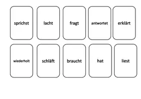 Vorschau - Spiele - Kartenspiel/ DaZ/ DaF/ Spiel/ Verben/ Satzstellung/ Satzbau - Seite 2