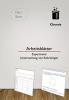 Vorschau - Stundenentwürfe - Experiment: Untersuchung von Rohreiniger - Deckblatt