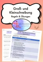 Vorschau - Arbeitsblätter - Groß- und Kleinschreibung - Regeln & Übungen - Deckblatt