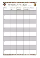 Vorschau - Arbeitsblätter - Schülerliste für Notizen zu Hobbys, Stärken und Interessen - Seite 1