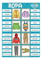 Vorschau - Bildkarten - La ROPA (Kleidung) Klammerkarten Spanisch - Seite 2