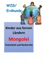 Vorschau - Arbeitsblätter - Kinder aus fernen Ländern - Mongolei - Deckblatt