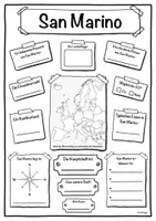 Vorschau - Arbeitsblätter - Steckbrief Europa (San Marino) - Deckblatt