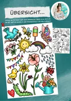 Vorschau - selbst erstellte Cliparts/Grafiken - Doodle-Cliparts-Set "Frühling" / Frühlingsmotive - Seite 1